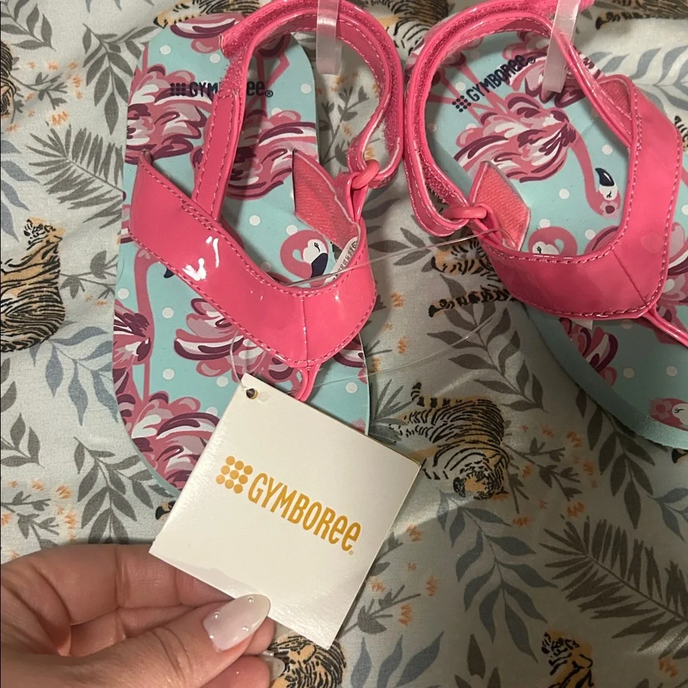 Gymboree Pink Flamingo Sandals - 7/8 NWT